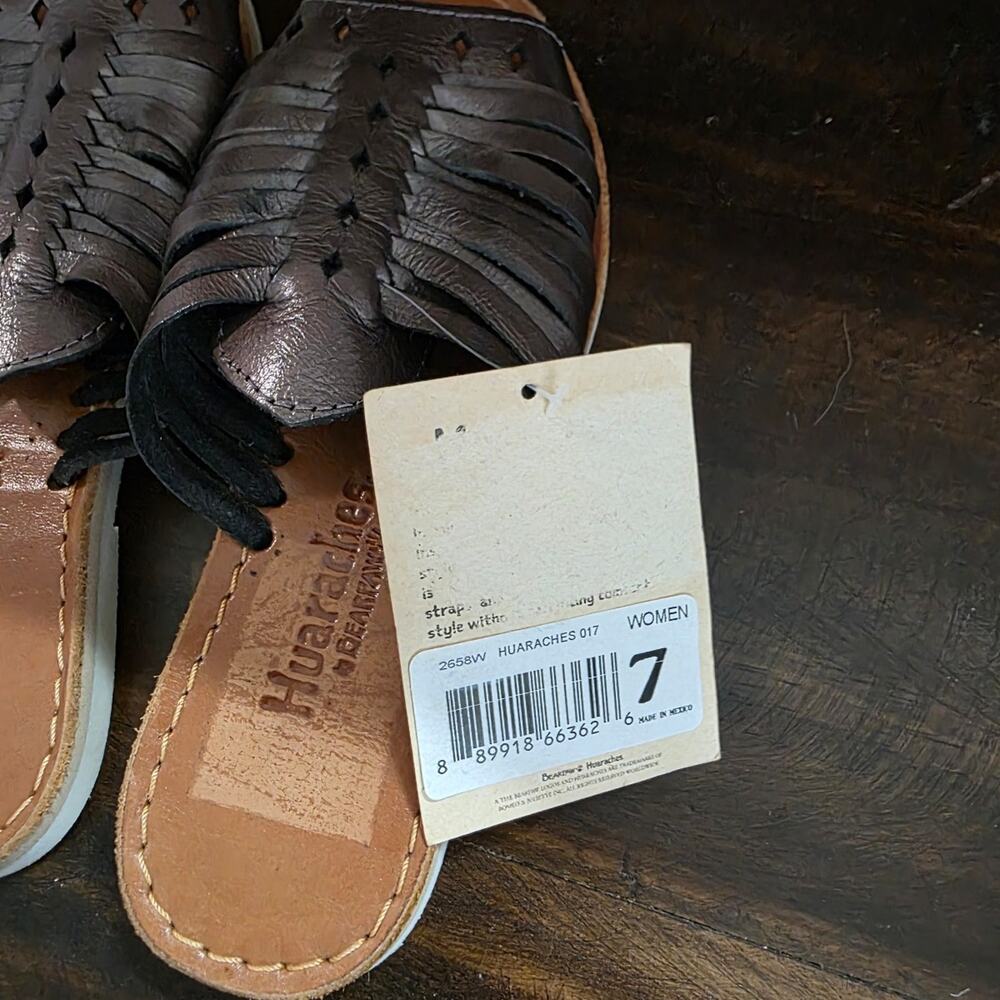 Bearpaw Rosa Pewter Metallic Woven Leather Huarache Slide Sandals Women's Size 7 - Picture 2 of 3